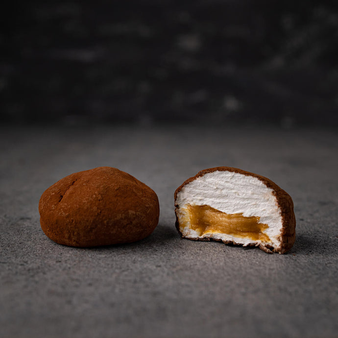 The Mallows, Flowpack, CARAMEL FILLED MALLOWS + DOUBLE CARAMEL CHOCOLATE