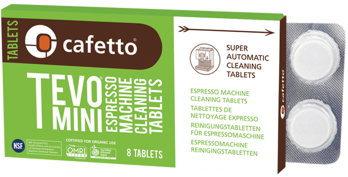 Cafetto Tevo mini rensetabletter, til automatiske espressomaskiner